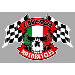 LAVERDA Skull / Flags Sticker