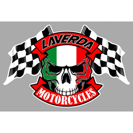 LAVERDA Skull / Flags Sticker