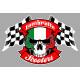 LAMBRETTA  Skull / Flags Sticker