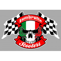 LAMBRETTA Skull / Flags Sticker