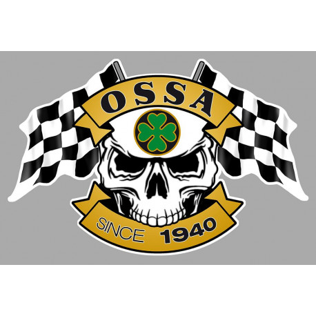 OSSA  Skull / Flags Sticker