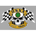 OSSA  Skull / Flags Sticker