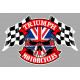 TRIUMPH  Skull / Flags laminated decal