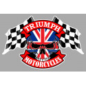 TRIUMPH  Skull / Flags laminated decal