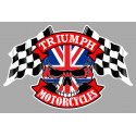 TRIUMPH Skull / Flags Sticker vinyle laminé