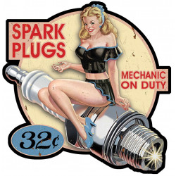 Pin Up Spark Plug left sticker
