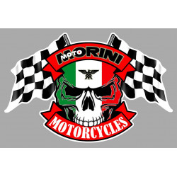 MOTO MORINI Skull / Flags Sticker