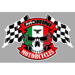 MOTO MORINI  Skull / Flags Sticker