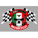MOTO MORINI  Skull / Flags Sticker