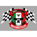 MOTO MORINI Skull / Flags Sticker