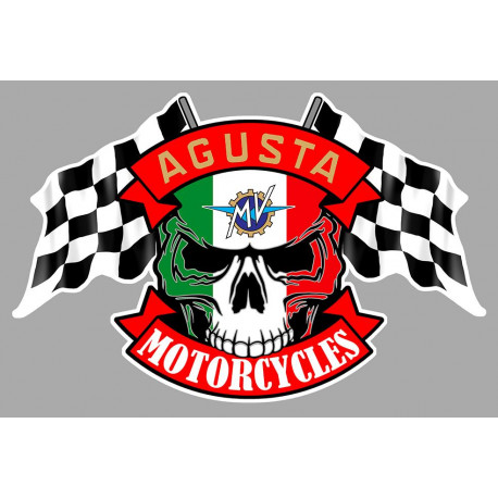 MV AGUSTA  Skull / Flags Sticker