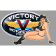 VICTORY  PIN UP gauche Sticker