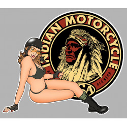 INDIAN  right PIN UP Sticker