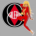 GILERA Pin Up gauche Sticker