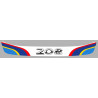 PEUGEOT 208 Helmet Visor Sunstrip Sticker