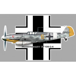 MESSERSCHMITT BF 109 G-4 Sticker vinyl laminé