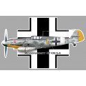 MESSERSCHMITT BF 109 G-4 Sticker vinyl laminé