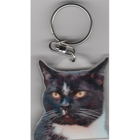 BLACK / WHITE CAT  eyes Key Fobs