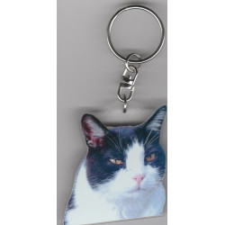 BLACK / WHITE CAT  eyes Key Fobs