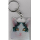 BLACK / WHITE CAT  eyes Key Fobs