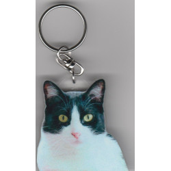 BLACK / WHITE CAT  eyes Key Fobs