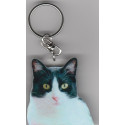 BLACK / WHITE CAT  Key Fobs