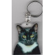 BLACK / WHITE CAT  eyes Key Fobs