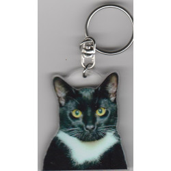 BLACK / WHITE CAT  eyes Key Fobs