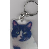CHAT NOIR BLANC porte clés