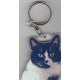 BLACK / WHITE CAT  eyes Key Fobs