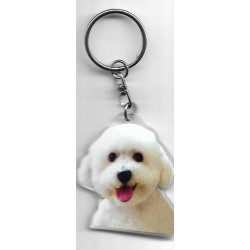 BIChON CHIEN porte clés