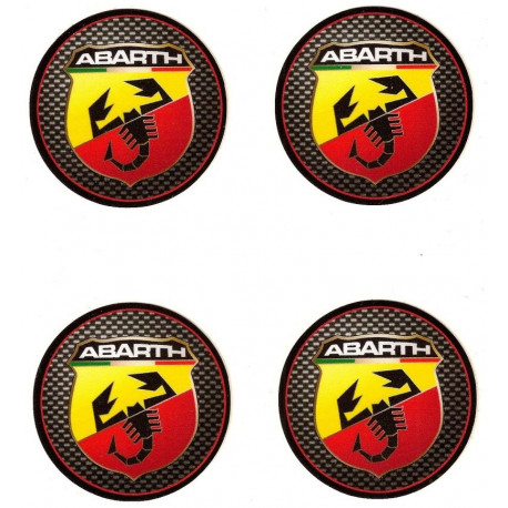 STICKER ABARTH 40mm x 4 HUBS WEEL 