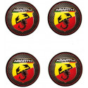 ABARTH  x 4 Stickers vinyle laminé