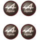 ALPINE  x 4  Stickers vinyle laminé