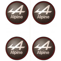  ALFA ROMEO 40mm x 4 Stickers HUBS WHEEL CENTER 