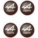 ALPINE  x 4  Stickers vinyle laminé