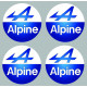 ALPINE   x 4  Stickers vinyle laminé