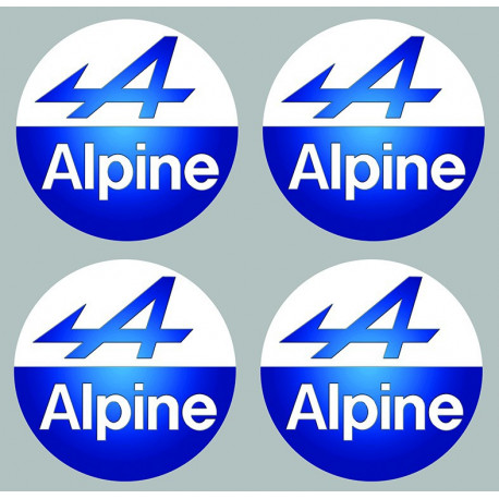 ALPINE x 4 sticker vinyle laminé 