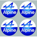 ALPINE   x 4 laminated decal