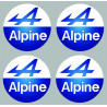 ALPINE   x 4  Stickers vinyle laminé