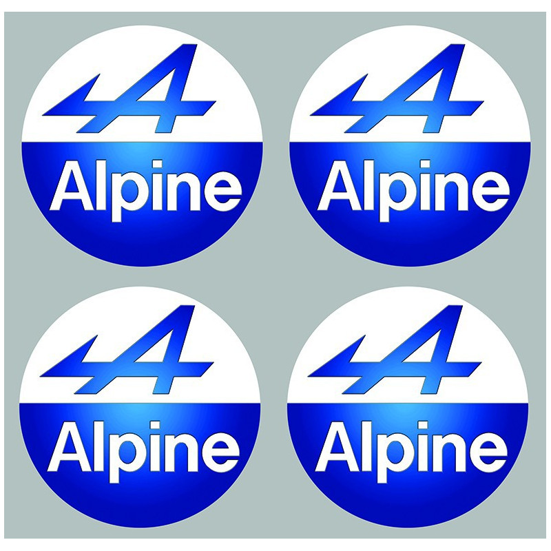 ALPINE stickers x 4 vinyle laminé 