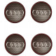  ALFA ROMEO 40mm x 4 Stickers HUBS WHEEL CENTER 