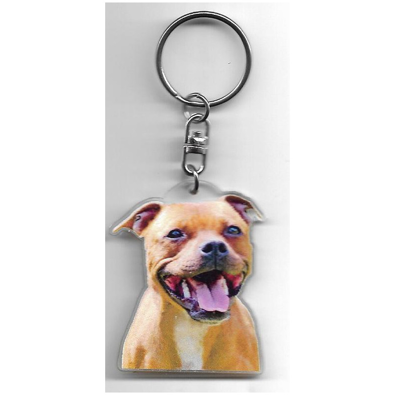 Porte clef marqueterie chien