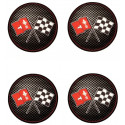 CHEVROLET CORVETTE  x 4  Stickers vinyle laminé